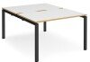 Dams Adapt Bench Desk Two Person Back To Back - 1200 x 1600mm - White/Oak