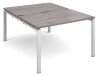 Dams Adapt Bench Desk Two Person Back To Back - 1200 x 1600mm - Grey Oak