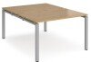 Dams Adapt Bench Desk Two Person Back To Back - 1200 x 1600mm - Oak