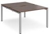 Dams Adapt Bench Desk Two Person Back To Back - 1200 x 1600mm - Walnut