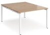 Dams Adapt Bench Desk Two Person Back To Back - 1200 x 1600mm - Beech