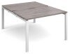 Dams Adapt Bench Desk Two Person Back To Back - 1200 x 1600mm - Grey Oak