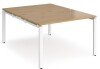 Dams Adapt Bench Desk Two Person Back To Back - 1200 x 1600mm - Oak