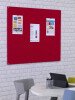 Spaceright FlameShield Unframed Noticeboard - 900 x 600mm - Red