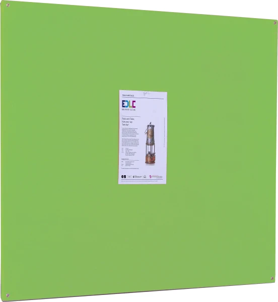 Spaceright Accents FlameShield Unframed Noticeboard - 1200 x 1200mm - Light Green