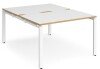Dams Adapt Bench Desk Two Person Back To Back - 1200 x 1600mm - White/Oak