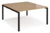 Dams Adapt Bench Desk Two Person Back To Back - 1400 x 1600mm - Oak