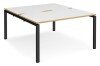 Dams Adapt Bench Desk Two Person Back To Back - 1400 x 1600mm - White/Oak