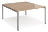 Dams Adapt Bench Desk Two Person Back To Back - 1400 x 1600mm - Beech