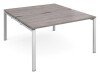 Dams Adapt Bench Desk Two Person Back To Back - 1400 x 1600mm - Grey Oak