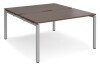 Dams Adapt Bench Desk Two Person Back To Back - 1400 x 1600mm - Walnut