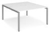 Dams Adapt Bench Desk Two Person Back To Back - 1400 x 1600mm - White