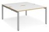 Dams Adapt Bench Desk Two Person Back To Back - 1400 x 1600mm - White/Oak