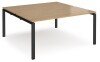 Dams Adapt Bench Desk Two Person Back To Back - 1600 x 1600mm - Oak