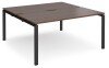 Dams Adapt Bench Desk Two Person Back To Back - 1600 x 1600mm - Walnut