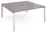 Dams Adapt Bench Desk Two Person Back To Back - 1600 x 1600mm - Grey Oak