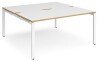 Dams Adapt Bench Desk Two Person Back To Back - 1600 x 1600mm - White/Oak