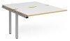 Dams Adapt Bench Desk Two Person Extension - 1200 x 1600mm - White/Oak