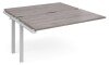 Dams Adapt Bench Desk Two Person Extension - 1400 x 1600mm - Grey Oak