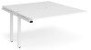 Dams Adapt Bench Desk Two Person Extension - 1400 x 1600mm - White