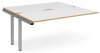 Dams Adapt Bench Desk Two Person Extension - 1600 x 1600mm - White/Oak