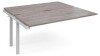 Dams Adapt Bench Desk Two Person Extension - 1600 x 1600mm - Grey Oak