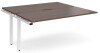 Dams Adapt Bench Desk Two Person Extension - 1600 x 1600mm - Walnut