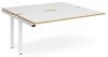 Dams Adapt Bench Desk Two Person Extension - 1600 x 1600mm - White/Oak