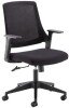 Dams Duffy Black Mesh Back Operator Chair with Black Fabric Seat & Black Base