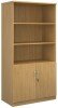 Dams Deluxe Combination Unit with Open Top 2000mm High with 4 Shelves - Oak