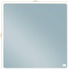 Nobo Mini Magnetic Whiteboard Coloured Tile 360mm x 360mm Grey