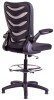 Chilli Merlin Draughtsman Chair - Black