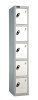 Probe 5 Door Single Steel Locker - 1780 x 305 x 460mm - White (RAL 9016)