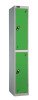 Probe Two Door Single Nest Steel Locker - 1780 x 380 x 380mm - Green (RAL 6018)