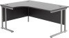 TC Twin Leg Corner Desk 1600 x 1200mm - Black