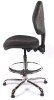 Chilli Chrome Medium Back Draughtsman Operator Chair - Charcoal
