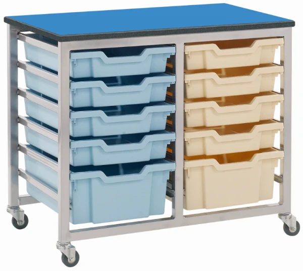 Metalliform Mobile 8000 Double 12 Tray Storage Unit