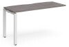 Dams Adapt Bench Desk One Person Extension - 1400 x 600mm - Grey Oak