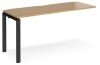 Dams Adapt Bench Desk One Person Extension - 1600 x 600mm - Oak