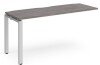 Dams Adapt Bench Desk One Person Extension - 1600 x 600mm - Grey Oak