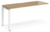 Dams Adapt Bench Desk One Person Extension - 1600 x 600mm - Oak