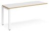 Dams Adapt Bench Desk One Person Extension - 1600 x 600mm - White/Oak