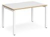Dams Adapt Bench Desk One Person - 1200 x 800mm - White/Oak