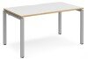 Dams Adapt Bench Desk One Person - 1400 x 800mm - White/Oak