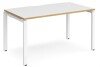 Dams Adapt Bench Desk One Person - 1400 x 800mm - White/Oak