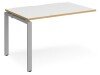 Dams Adapt Bench Desk One Person Extension - 1200 x 800mm - White/Oak