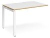 Dams Adapt Bench Desk One Person Extension - 1200 x 800mm - White/Oak