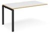 Dams Adapt Bench Desk One Person Extension - 1400 x 800mm - White/Oak
