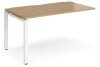 Dams Adapt Bench Desk One Person Extension - 1400 x 800mm - Oak