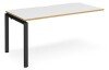 Dams Adapt Bench Desk One Person Extension - 1600 x 800mm - White/Oak